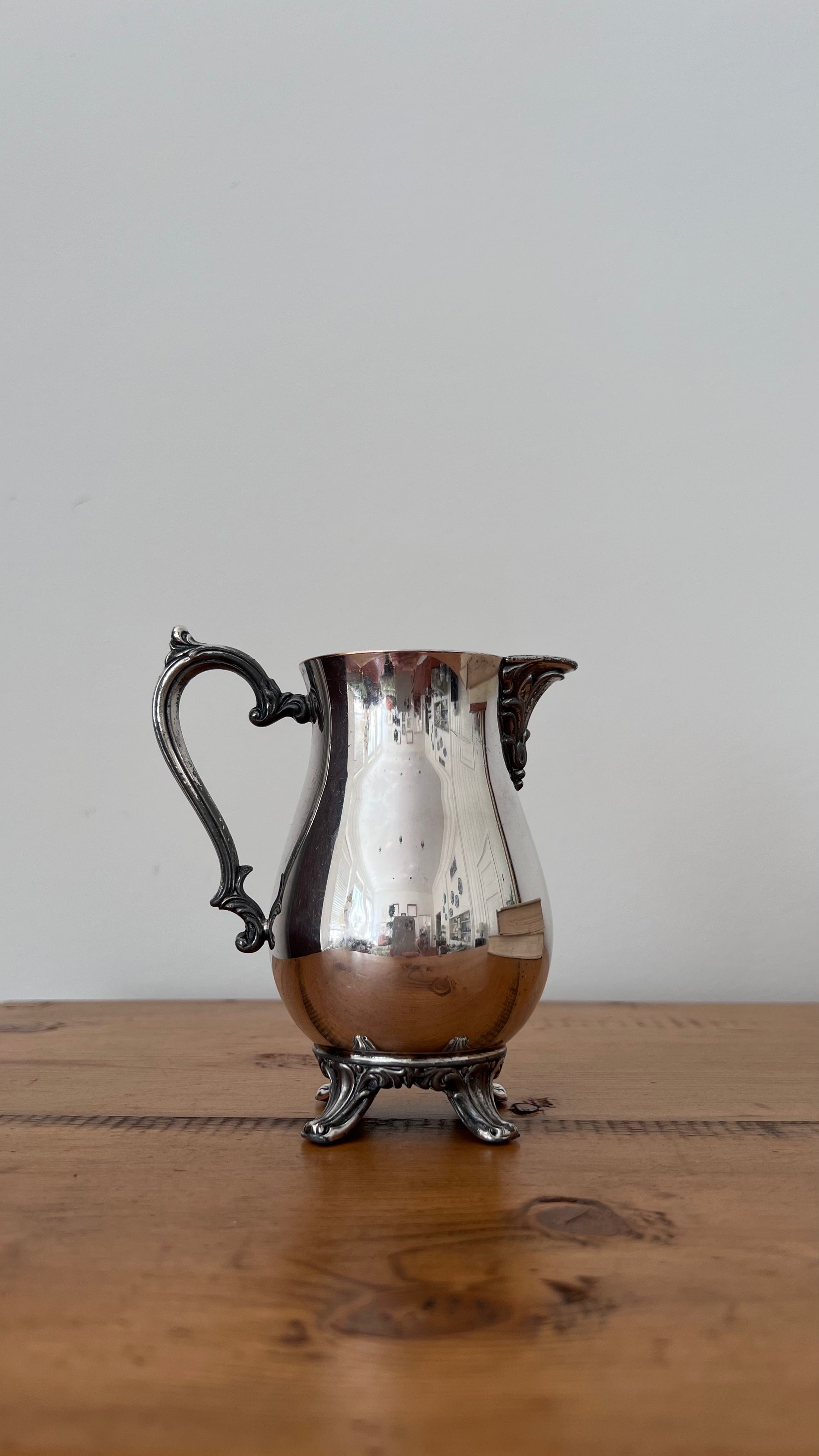 Vintage Tall Silver Plate Creamer