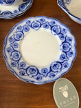 Load image into Gallery viewer, (SET of 4) Grindley Antique Blue Flow Transferware 7” Side Plates (19th century) | as is
