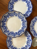 Load image into Gallery viewer, (SET of 4) Grindley Antique Blue Flow Transferware 7” Side Plates (19th century) | as is
