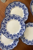 Load image into Gallery viewer, (SET of 4) Grindley Antique Blue Flow Transferware 9” Dinner Plates c. 19th century
