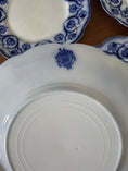 Load image into Gallery viewer, (SET of 4) Grindley Antique Blue Flow Transferware 9” Dinner Plates c. 19th century
