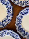 Load image into Gallery viewer, (SET of 4) Grindley Antique Blue Flow Transferware 9” Dinner Plates c. 19th century
