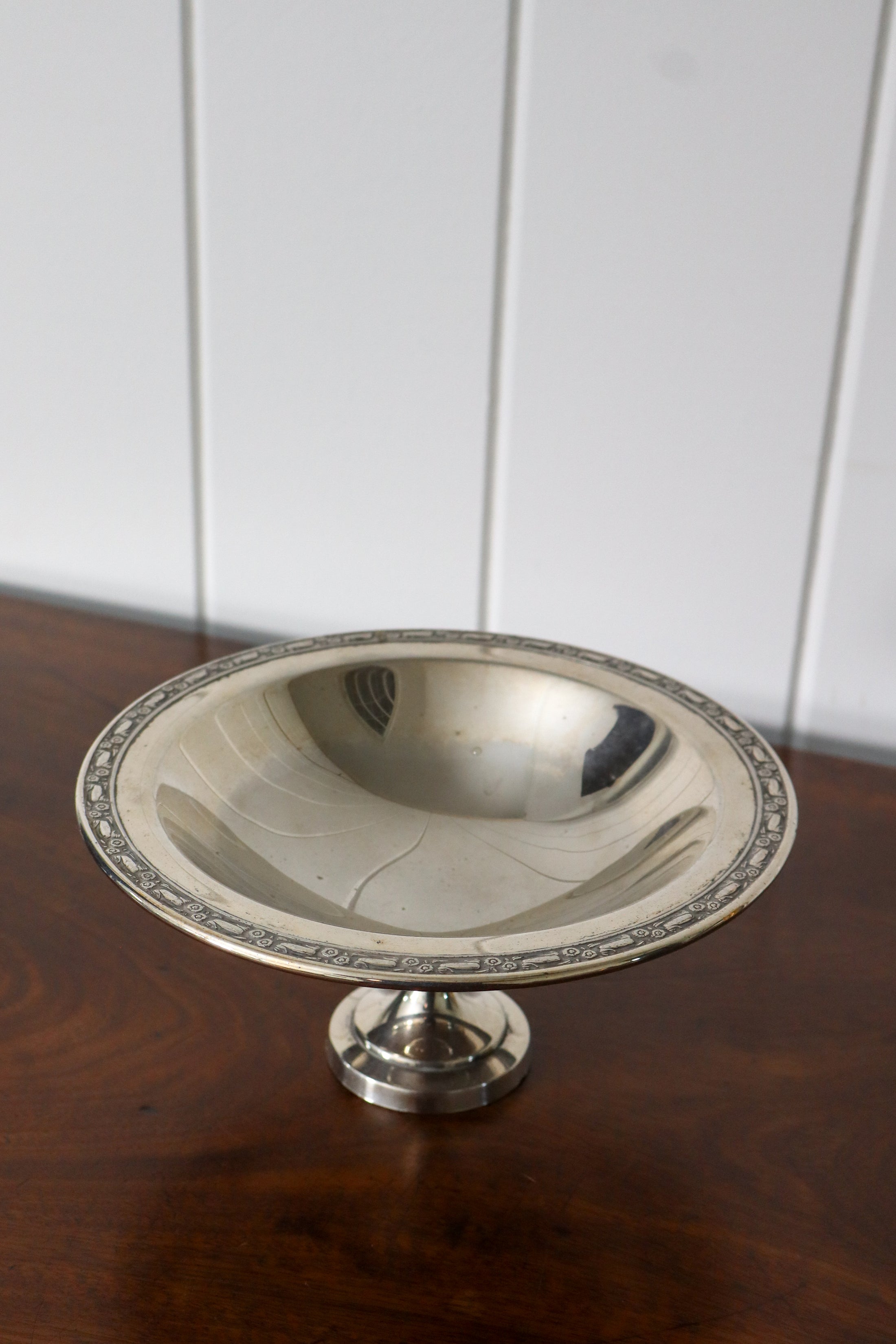 Large Silver Plate Bon Bon Dish
