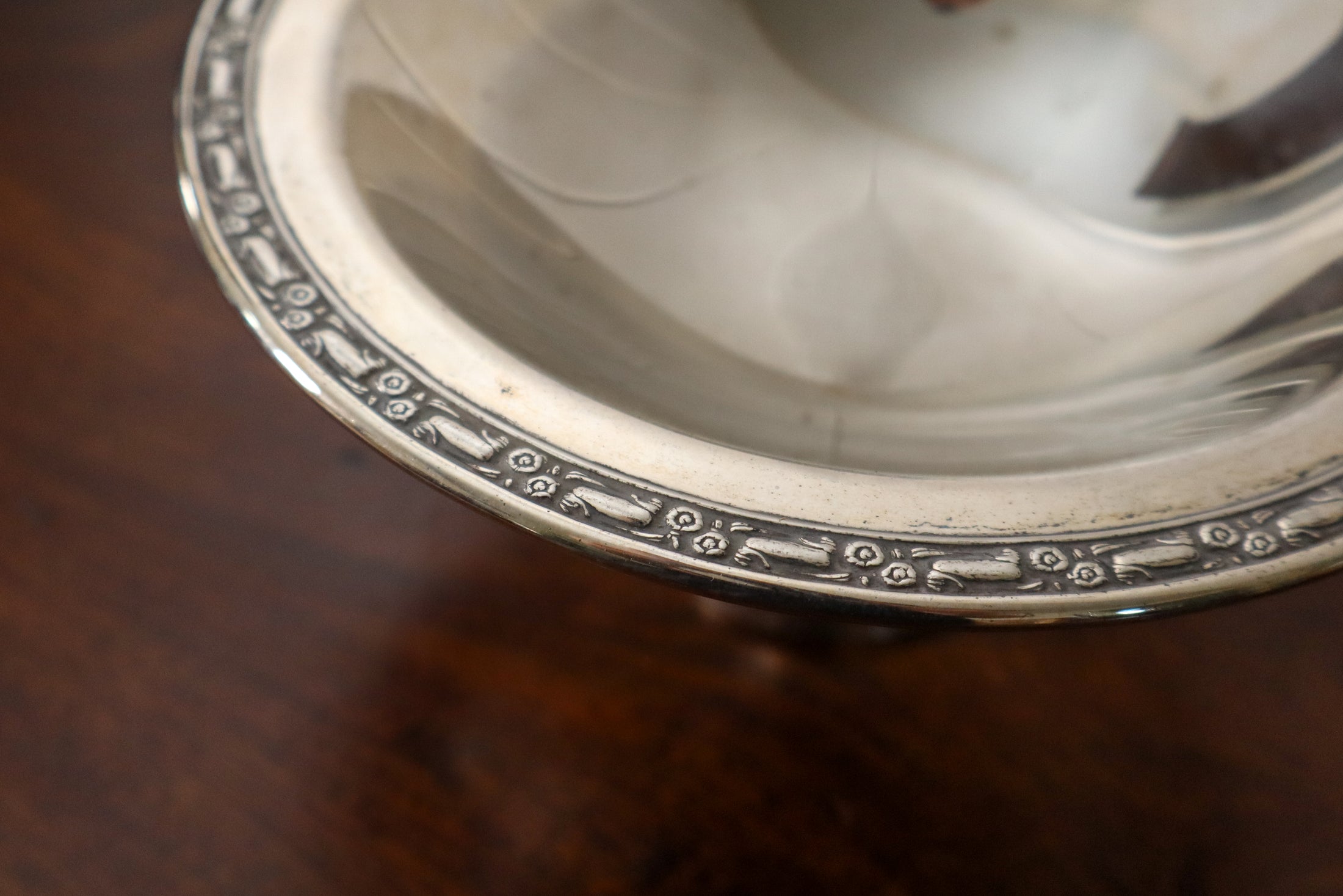Large Silver Plate Bon Bon Dish
