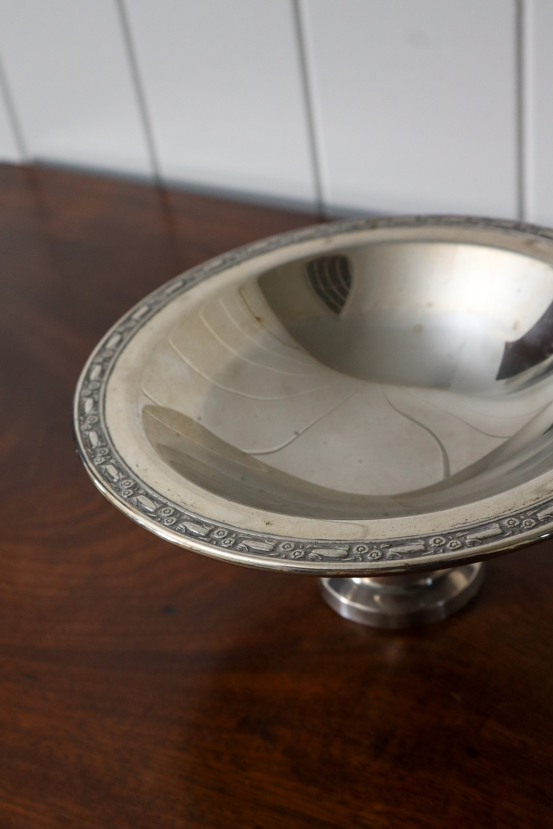 Large Silver Plate Bon Bon Dish