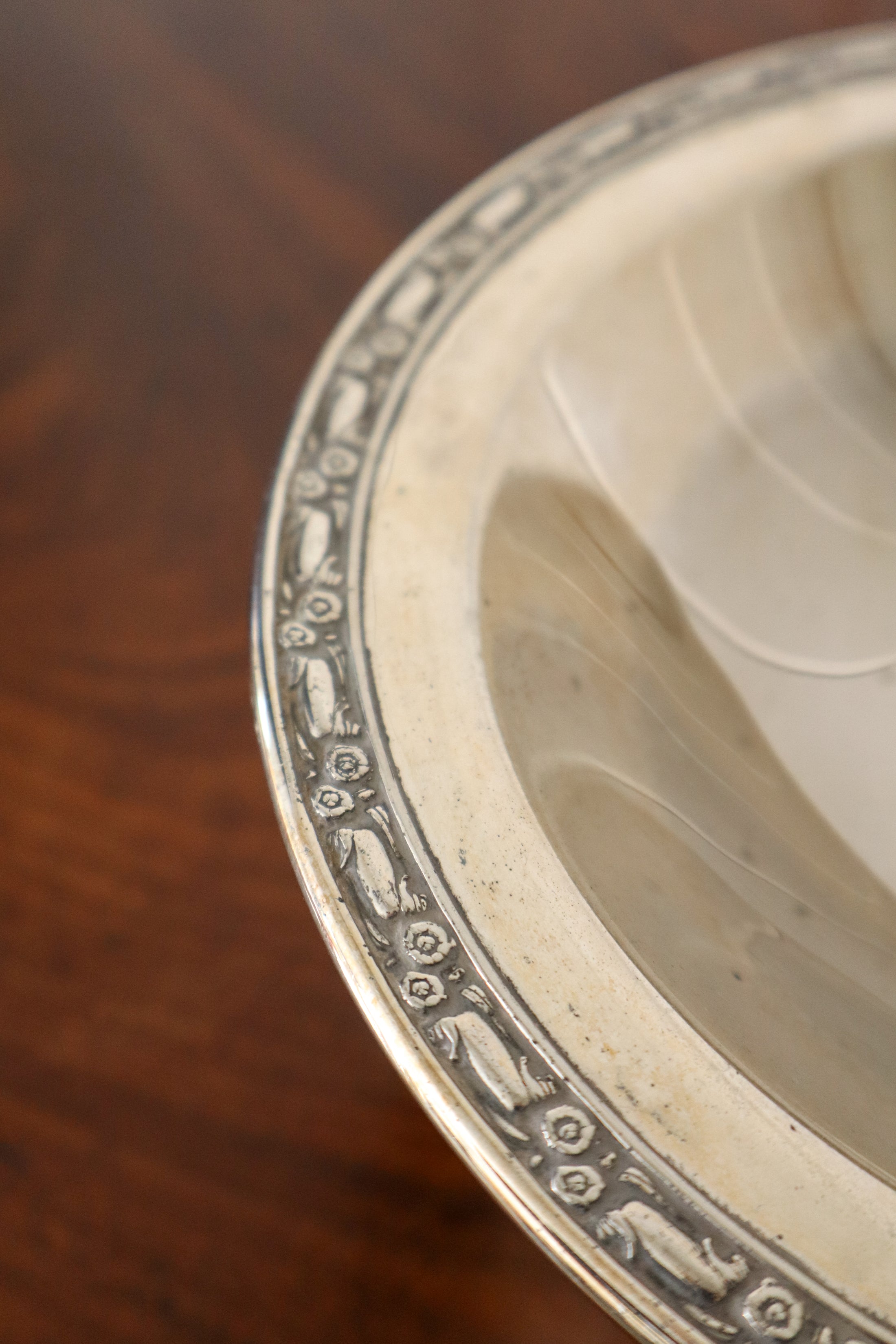 Large Silver Plate Bon Bon Dish