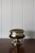 Load image into Gallery viewer, Large Silver Plate Pedestal with Frogger
