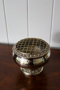 Load image into Gallery viewer, Large Silver Plate Pedestal with Frogger

