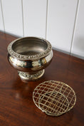 Load image into Gallery viewer, Large Silver Plate Pedestal with Frogger
