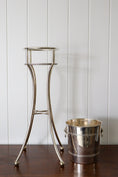 Load image into Gallery viewer, English Plate Champagne Bucket with Military Engraving (British NAAFI) and Stand
