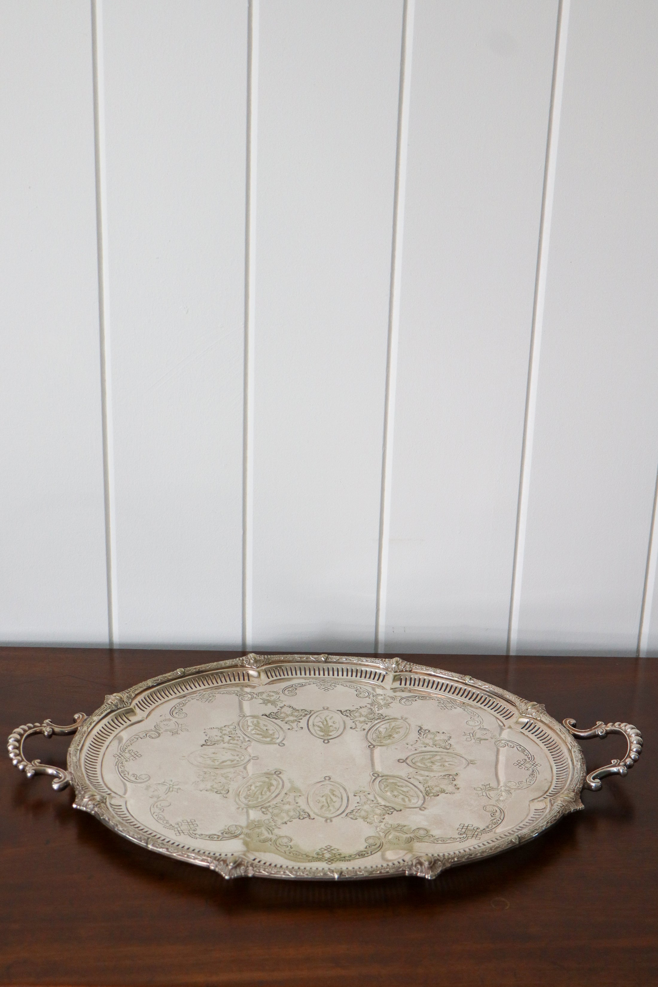Victorian Silverplate Afternoon Tea Tray, c. 1880, Philip Ashberry + Sons