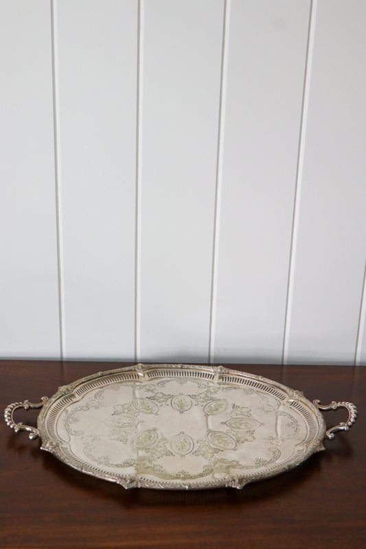 Victorian Silverplate Afternoon Tea Tray, c. 1880, Philip Ashberry + Sons