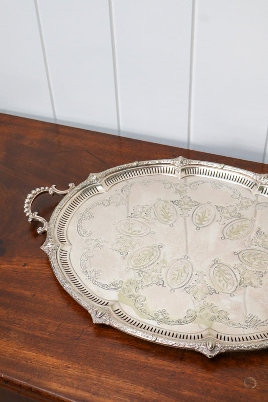 Victorian Silverplate Afternoon Tea Tray, c. 1880, Philip Ashberry + Sons