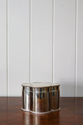 Load image into Gallery viewer, English Silver Plate Scalloped Biscuit Tin
