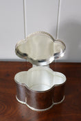 Load image into Gallery viewer, English Silver Plate Scalloped Biscuit Tin
