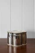 Load image into Gallery viewer, English Silver Plate Scalloped Biscuit Tin
