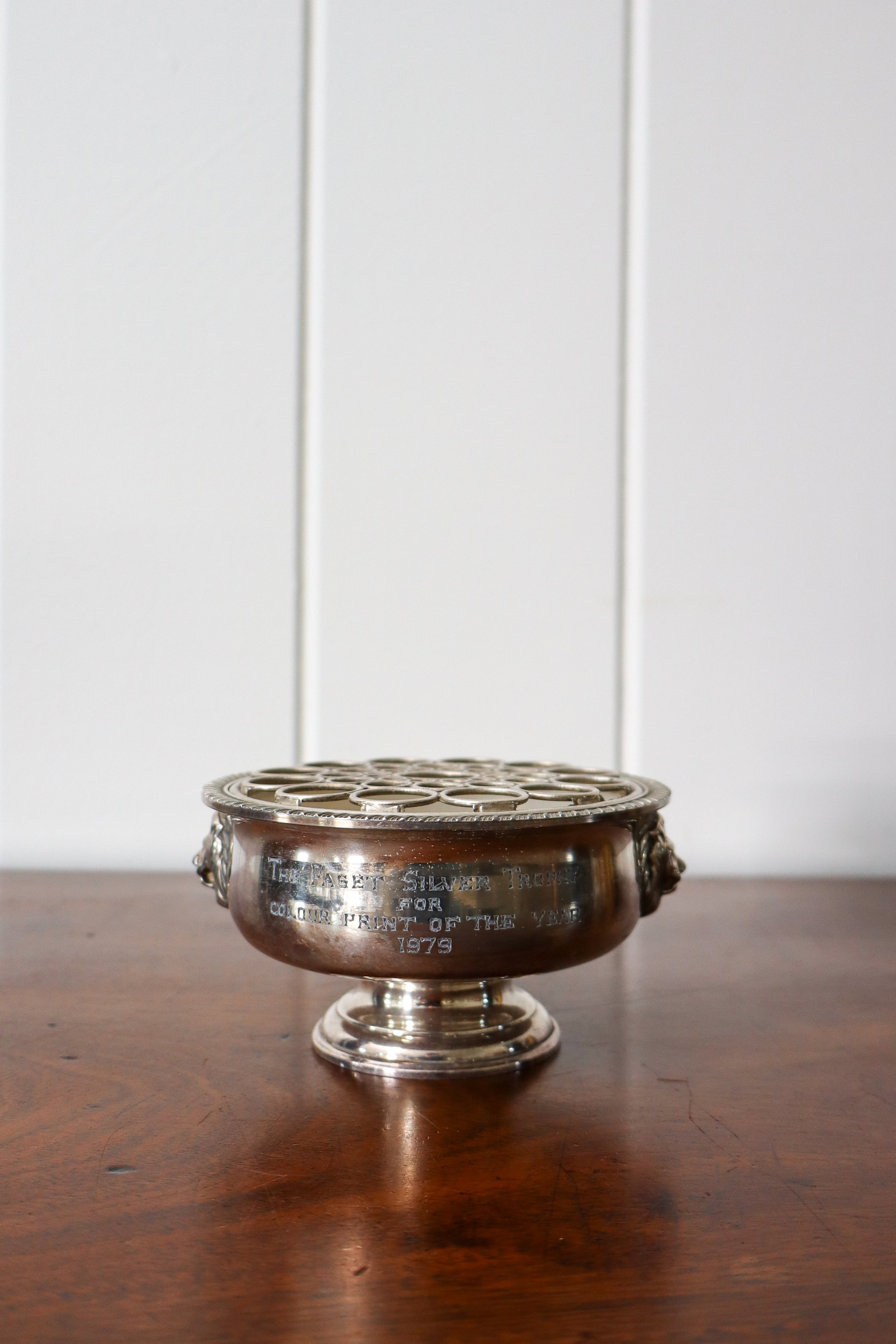 Sheffield Silverplate Engraved Frogger Vase