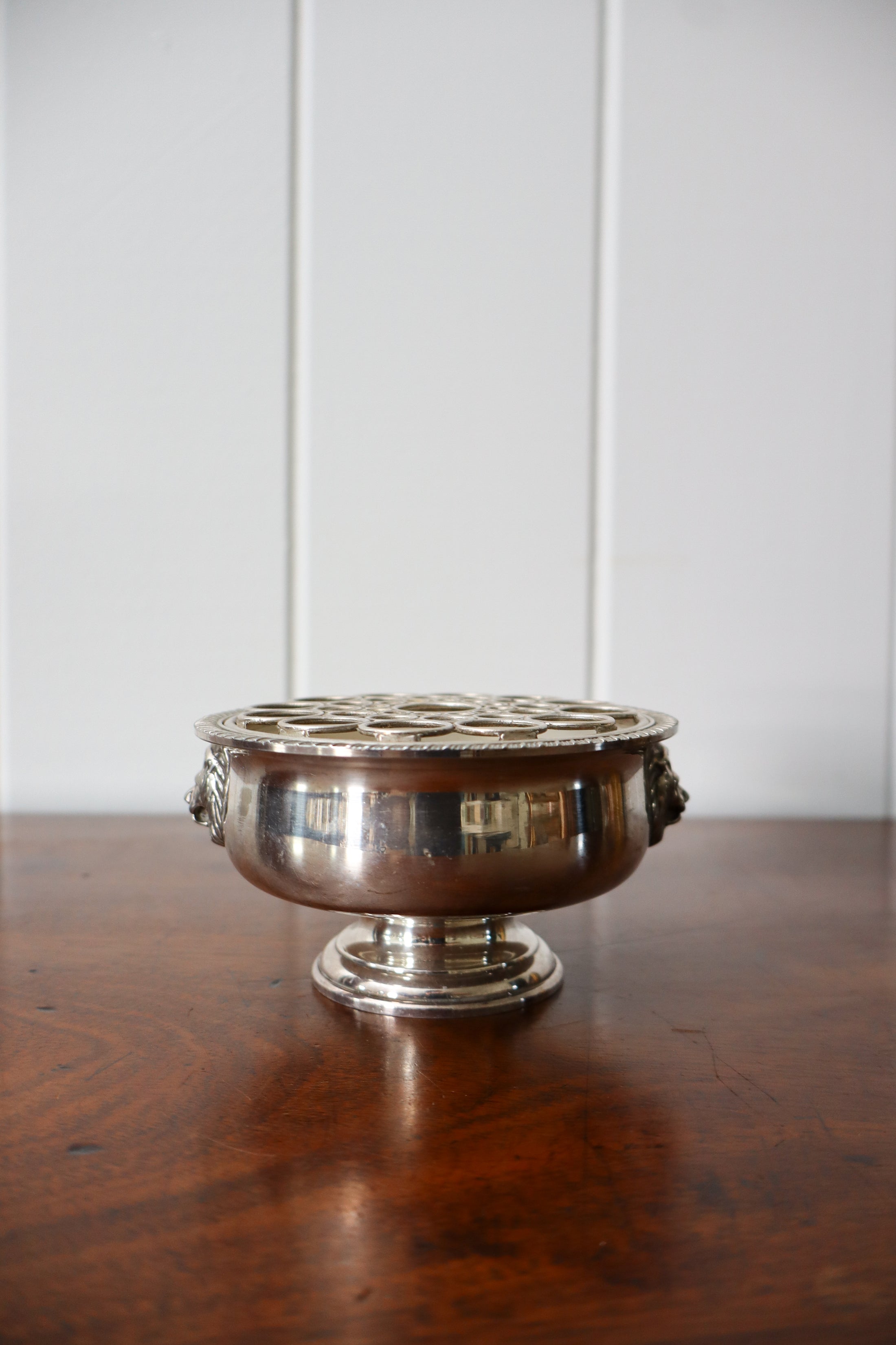 Sheffield Silverplate Engraved Frogger Vase