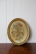 Load image into Gallery viewer, George III Oval Floral Needlework on Silk in Original Hand Carved Gilt Frame (c. 1810)
