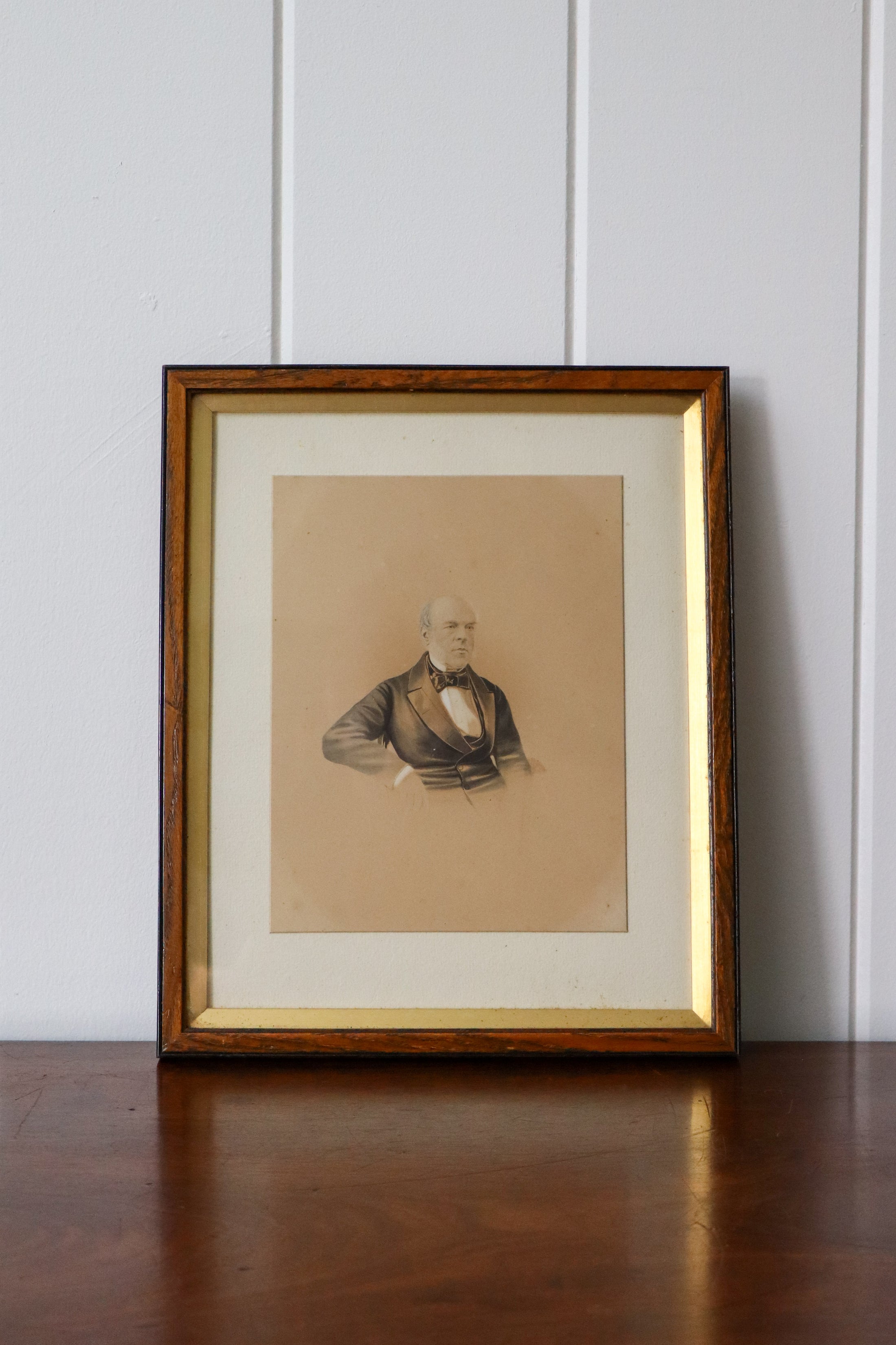 Portrait of an Englishman in Oak Frame | Hand Colored