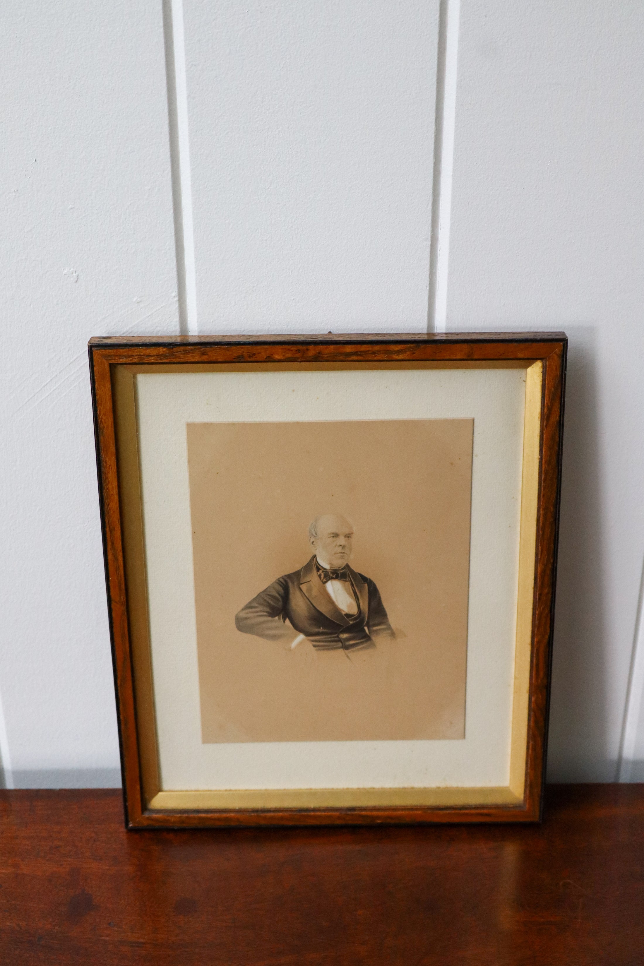 Portrait of an Englishman in Oak Frame | Hand Colored