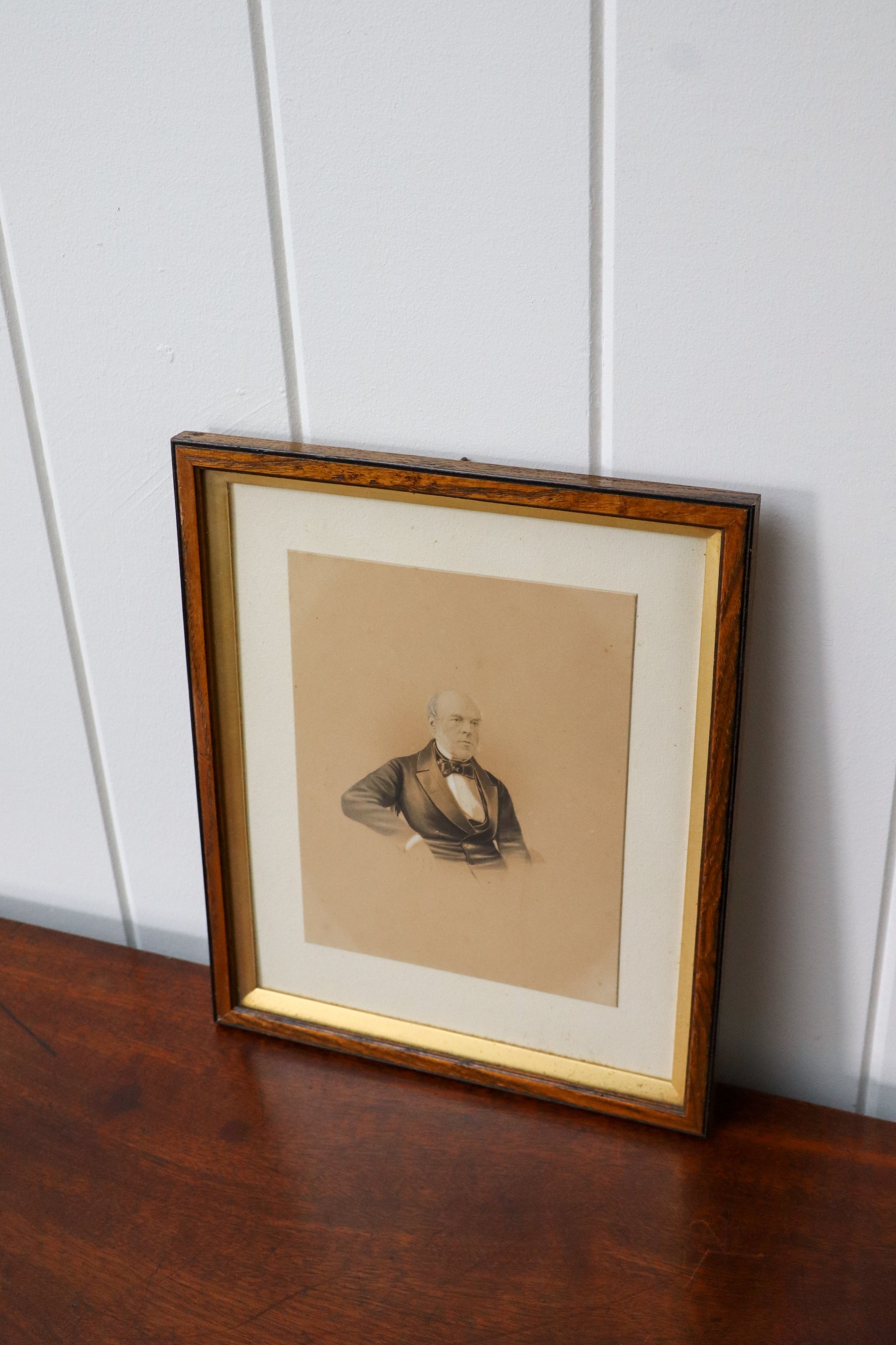 Portrait of an Englishman in Oak Frame | Hand Colored