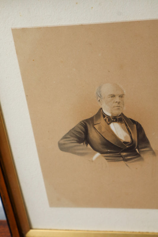 Portrait of an Englishman in Oak Frame | Hand Colored