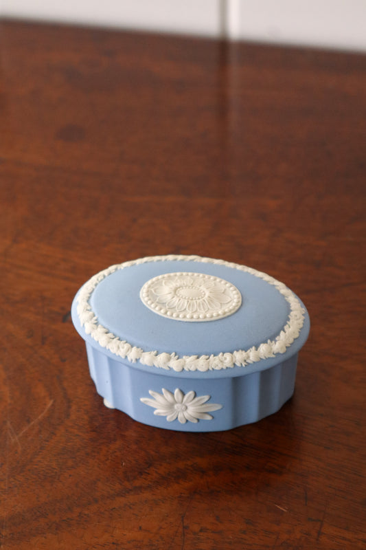 Wedgwood Blue Jasperware Trinket Box