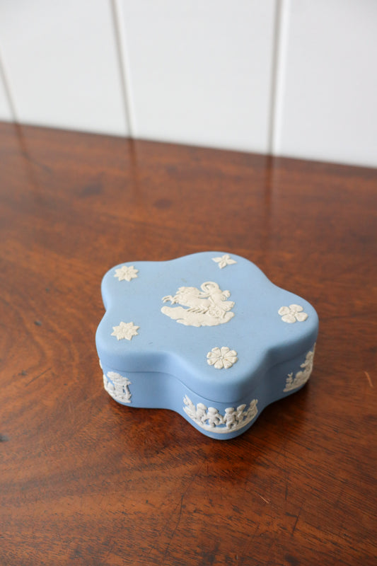 Wedgwood Blue Jasperware Cloud Trinket Box
