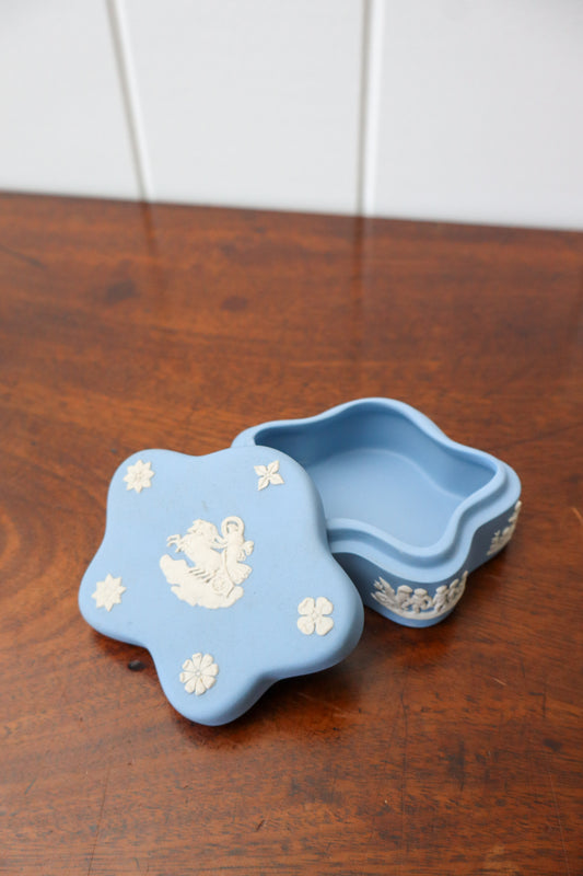 Wedgwood Blue Jasperware Cloud Trinket Box