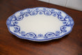 Load image into Gallery viewer, Large W. H. Grindley Antique Blue Flow Transferware Oval Serving Platter 14”x 10”
