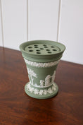 Load image into Gallery viewer, Vintage Wedgwood Green Jasperware Vase with Frogger
