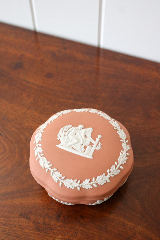 Wedgwood Pink Jasperware Large Lidded Dish