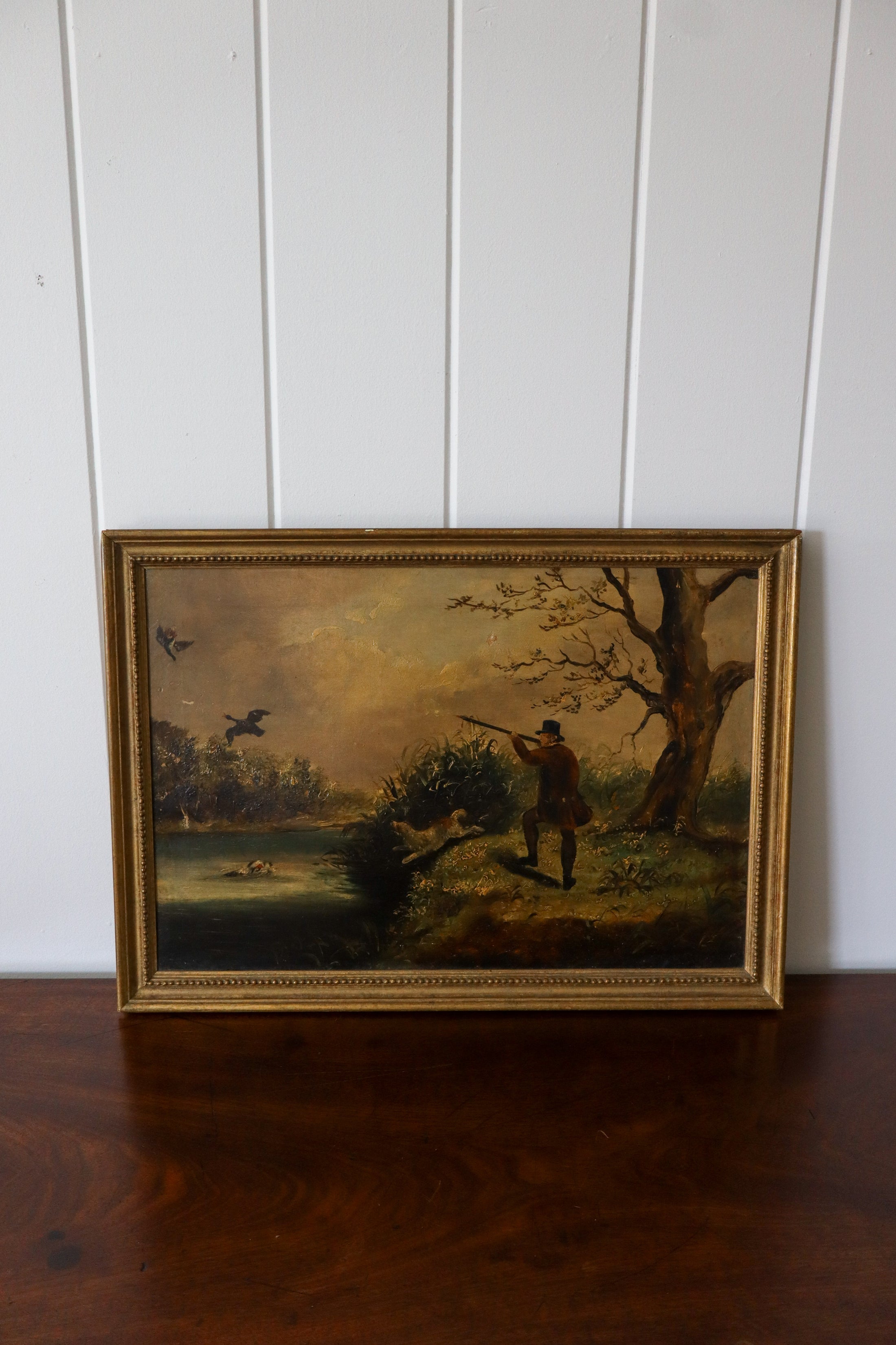 Early 19th English School Duck Shooting | Oil on Canvas
