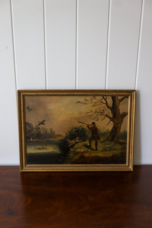 Early 19th English School Duck Shooting | Oil on Canvas