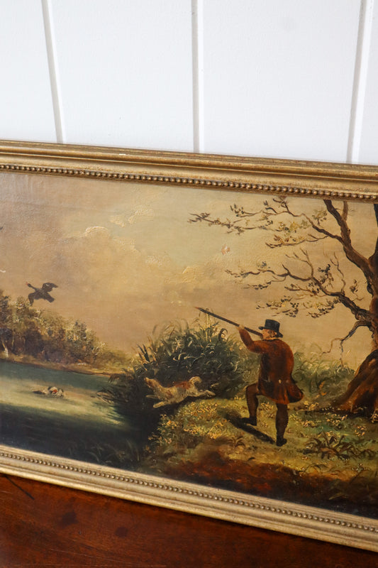 Early 19th English School Duck Shooting | Oil on Canvas