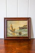 Load image into Gallery viewer, Signed Maritime Original Oil on Board (French; c. 1890) | by Rene Mathieu
