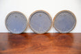 Load image into Gallery viewer, TRIO of Antique Original Floral Watercolors in Round Giltwood Frames (c. 1900) | 9.5"W
