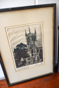 Load image into Gallery viewer, PAIR of Antique Architectural Engraving of an English Cathedral in Lincoln | 8”W x 11”H
