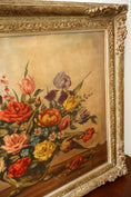 Load image into Gallery viewer, Large 20th Century Oil on Board of Floral Arrangement
