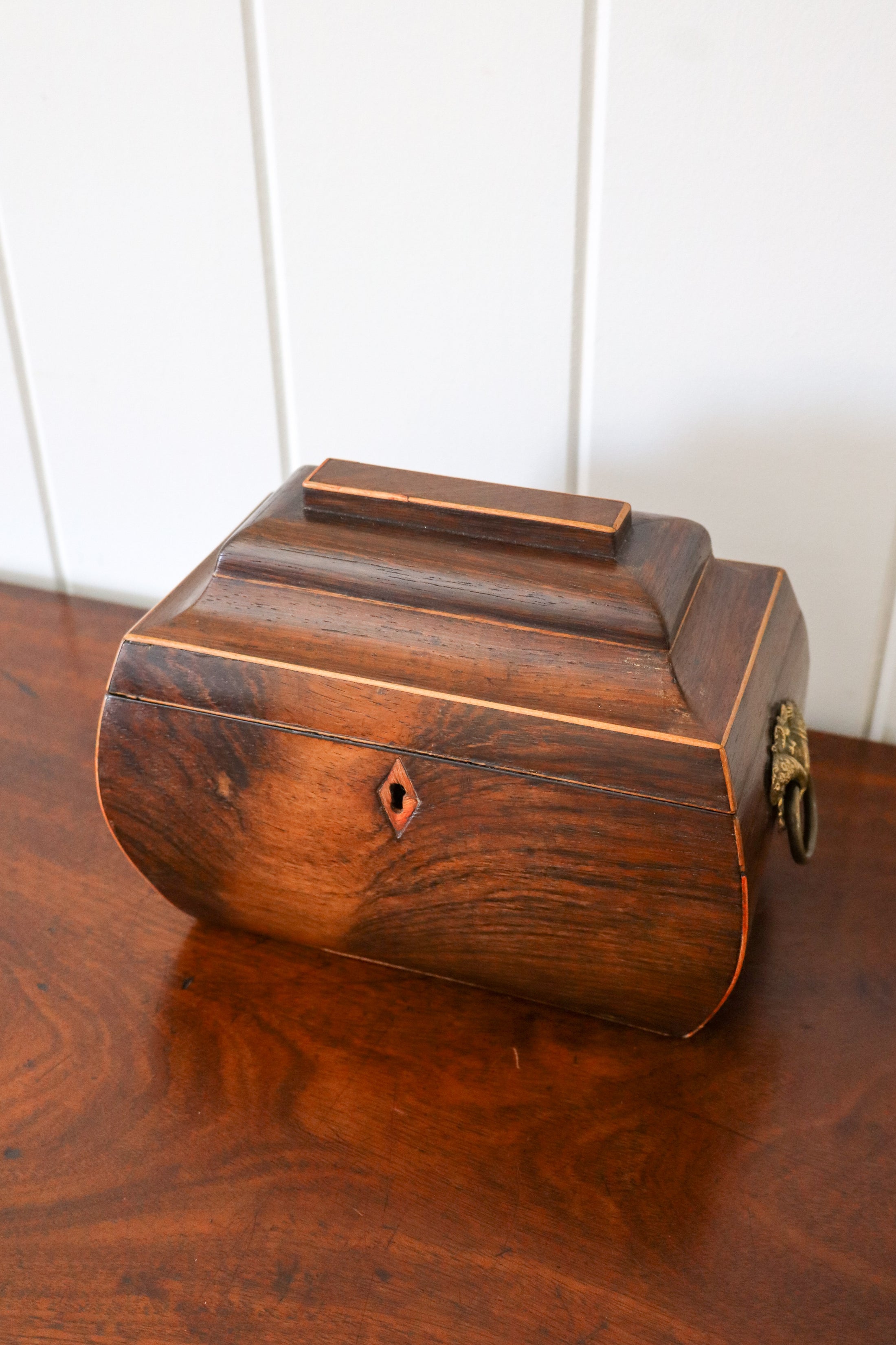 Regency Tea Caddy with Brass Side Pulls (c. 1820)