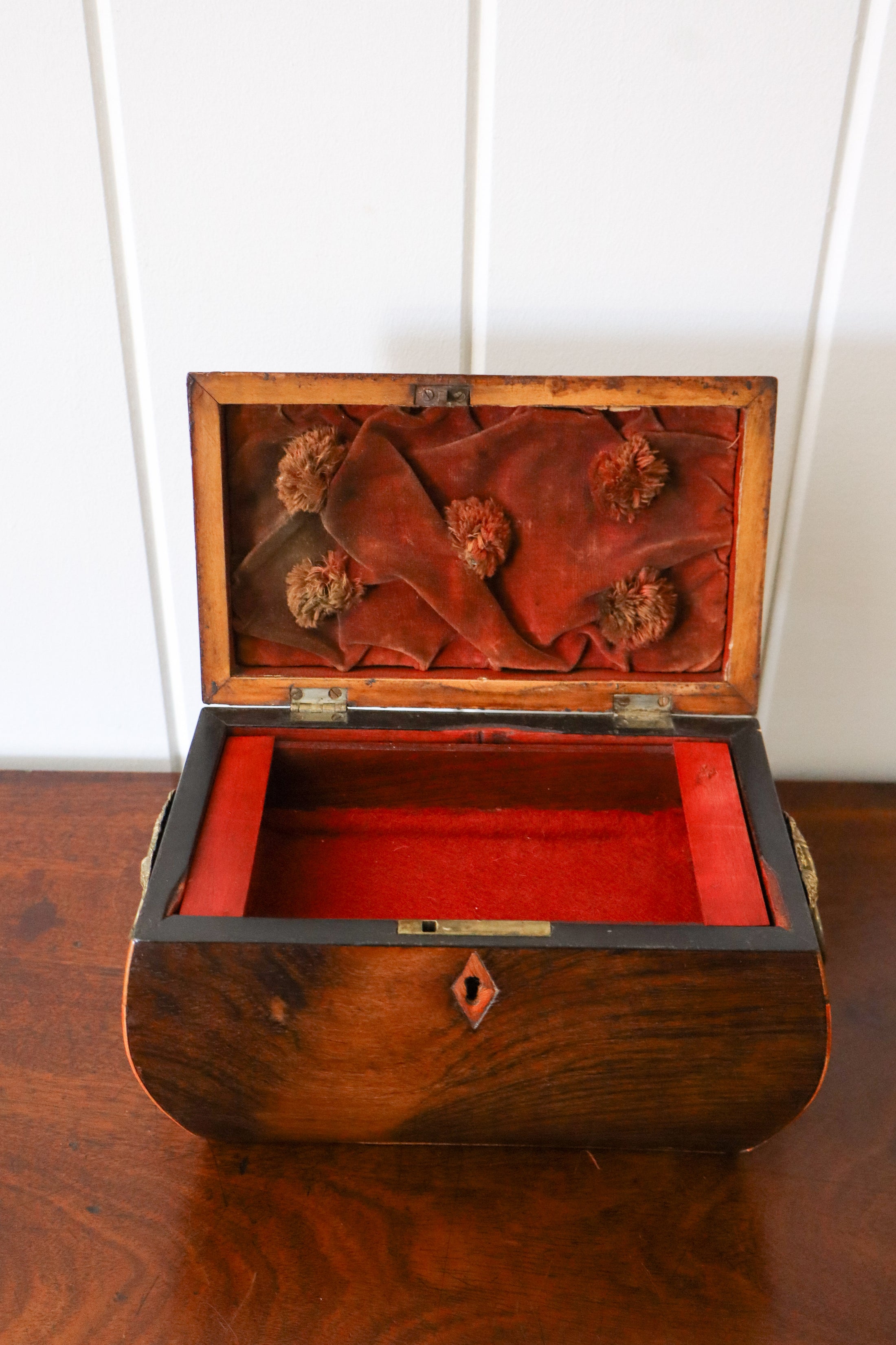 Regency Tea Caddy with Brass Side Pulls (c. 1820)