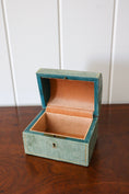 Load image into Gallery viewer, Vintage Petite Sage Leather Dome Box
