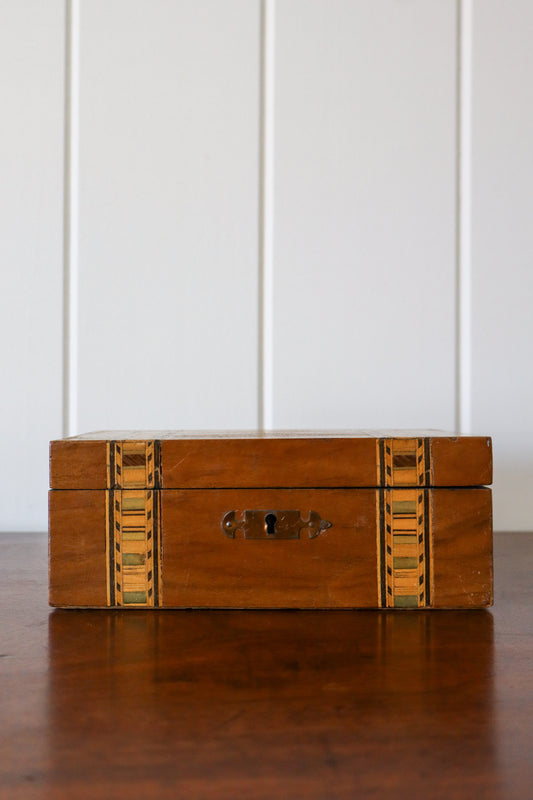 19th Century Satinwood Banded Tunbridge Box