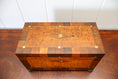 Load image into Gallery viewer, 19th Century Satinwood Tea Caddy With Inlay Top + Interior Original Fittings (c. 1850)
