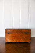 Load image into Gallery viewer, 19th Century Satinwood Tea Caddy With Inlay Top + Interior Original Fittings (c. 1850)

