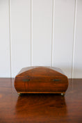 Load image into Gallery viewer, 19th Century Mahogany Tea Caddy / Box With Brass Bun Feet
