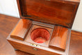 Load image into Gallery viewer, William IV Rosewood Tea Caddy With Original Fittings on Bun Feet (c. 1835)
