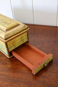 Load image into Gallery viewer, Hand Painted Box with Hidden Bottom/Side Drawer | Fish Swimming
