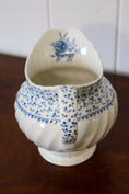 Load image into Gallery viewer, English Blue + White Pitcher with Ditsy Floral (stamped)
